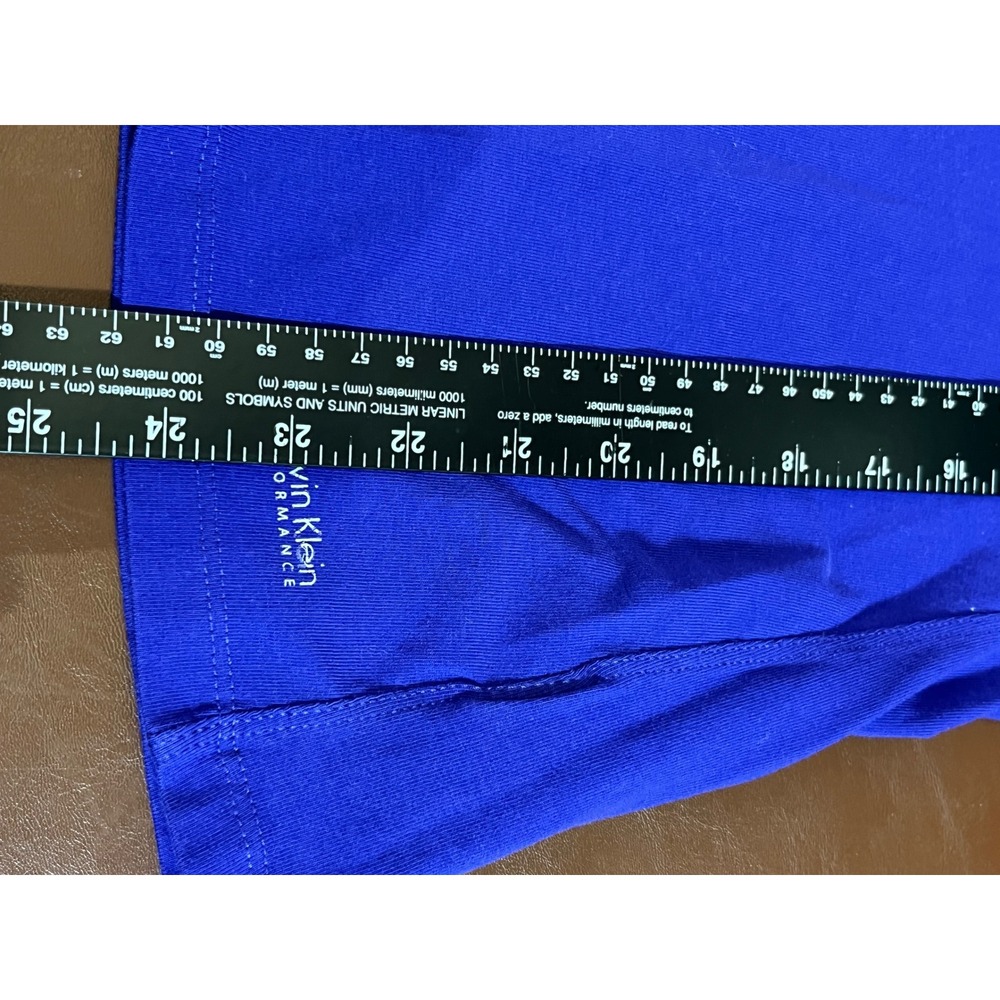 Calvin Klein Performance Womens Cobalt Blue Quick Dry V-Neck T-Shirt Size M - Picture 8 of 9